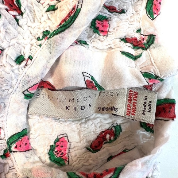 Stella Mccartney Kids Stella Watermelon Print Cotton Romper Size 9 months - Picture 6 of 11